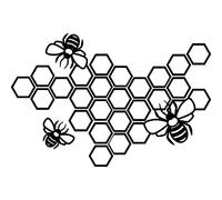Azeeda 'Honeycomb Bees' Unmounted Rubber Stamp - A8 (RS00026838)