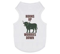 Azeeda 'Horns Up, Worries Down' Pet Dog/Cat T-Shirt, XS (PT00164124)