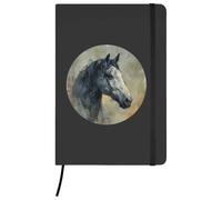Azeeda 'Horse Portrait' Ruled Notebook - Black, A5 (NB00099230)