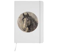 Azeeda 'Horse Portrait' Ruled Notebook - White, A5 (NB00099223)