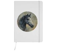 Azeeda 'Horse Portrait' Ruled Notebook - White, A5 (NB00099229)