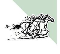 Azeeda 'Horse Racing' Premium Vinyl Decal Sticker - Waterproof, Durable & Easy to Apply - Ideal for Cars, Windows, Bins and More - 720mm (XXL) (DW00159281)