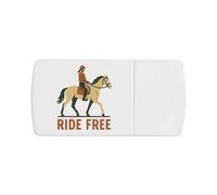 Azeeda 'Horse Ride Free' Pill Box with Tablet Splitter (PI00036547)