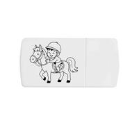 Azeeda 'Horse Riding Boy' Pill Box with Tablet Splitter (PI00044628)