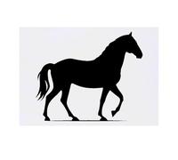 Azeeda 'Horse Silhouette Side View ' Temporary Tattoo - Water Resistant, Skin-Safe, Non-Toxic Transfer (TO00090683)