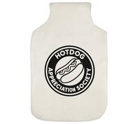 Azeeda 'Hot Dog Appreciation Society' Hot Water Bottle Cover (HW00043951)