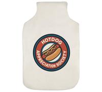 Azeeda 'Hot Dog Appreciation Society' Hot Water Bottle Cover (HW00043952)