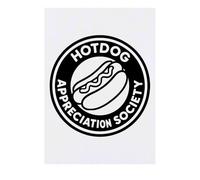 Azeeda 'Hot Dog Appreciation Society' Temporary Tattoo - Water Resistant, Skin-Safe, Non-Toxic Transfer (TO00090511)