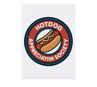 Azeeda 'Hot Dog Appreciation Society' Temporary Tattoo - Water Resistant, Skin-Safe, Non-Toxic Transfer (TO00090513)