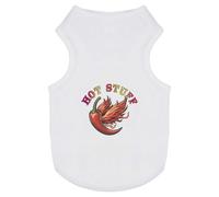 Azeeda 'Hot Stuff Chilli Pepper' Pet Dog/Cat T-Shirt, L (PT00189715)