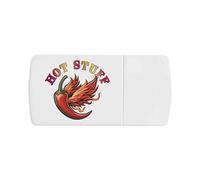 Azeeda 'Hot Stuff Chilli Pepper' Pill Box with Tablet Splitter (PI00043831)