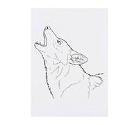 Azeeda 'Howling Coyote' Temporary Tattoo - A6 (TO00100161)
