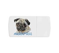 Azeeda 'Hugs 4 Pugs' Pill Box with Tablet Splitter (PI00038069)