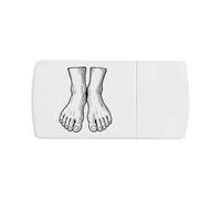 Azeeda 'Human Feet' Pill Box with Tablet Splitter (PI00038192)