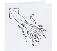 Azeeda 'Humboldt Squid' Blank Greeting Card (GC00014102)