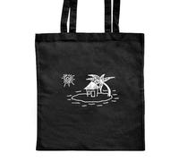 Azeeda 'Hut On Desert Island' Classic Black Tote Shopper Bag (ZB00018211)