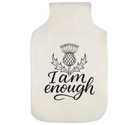 Azeeda 'I Am Enough Scottish Thistle' Hot Water Bottle Cover (HW00045578)