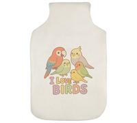 Azeeda 'I Love Birds' Hot Water Bottle Cover (HW00042346)
