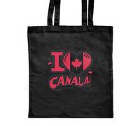 Azeeda 'I Love Canada!' Classic Black Tote Shopper Bag (ZB00023370)