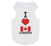 Azeeda 'I Love Canada' Pet Dog/Cat T-Shirt, S (PT00093333)