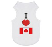 Azeeda 'I Love Canada' Pet Dog/Cat T-Shirt, S (PT00093337)