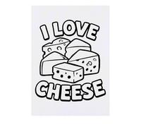 Azeeda 'I Love Cheese' Temporary Tattoo - Water Resistant, Skin-Safe, Non-Toxic Transfer (TO00087225)