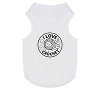 Azeeda 'I Love Crochet' Pet Dog/Cat T-Shirt, S (PT00154537)