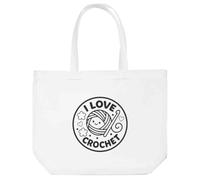 Azeeda 'I Love Crochet' Tote Shopping Bag For Life (BG00083525)