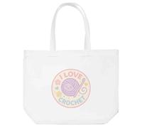 Azeeda 'I Love Crochet' Tote Shopping Bag For Life (BG00083526)