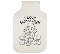 Azeeda 'I Love Guinea Pigs' Hot Water Bottle Cover (HW00043222)