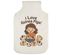Azeeda 'I Love Guinea Pigs' Hot Water Bottle Cover (HW00043223)