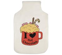 Azeeda 'I Love Hot Chocolate' Hot Water Bottle Cover (HW00046624)