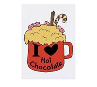 Azeeda 'I Love Hot Chocolate' Temporary Tattoo - Water Resistant, Skin-Safe, Non-Toxic Transfer (TO00095857)