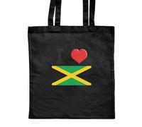 Azeeda 'I Love Jamaica' Classic Black Tote Shopper Bag (ZB00017871)