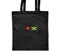 Azeeda 'I Love Jamaica' Classic Black Tote Shopper Bag (ZB00017872)