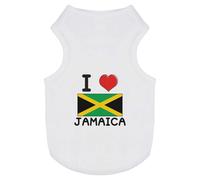 Azeeda 'I Love Jamaica' Pet Dog/Cat T-Shirt, L (PT00093471)