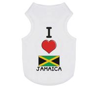 Azeeda 'I Love Jamaica' Pet Dog/Cat T-Shirt, L (PT00093479)