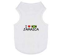 Azeeda 'I Love Jamaica' Pet Dog/Cat T-Shirt, S (PT00093489)