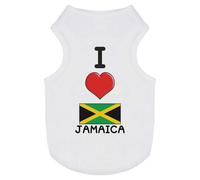 Azeeda 'I Love Jamaica' Pet Dog/Cat T-Shirt, XS (PT00093476)