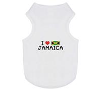 Azeeda 'I Love Jamaica' Pet Dog/Cat T-Shirt, XS (PT00093488)