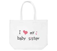 Azeeda 'I Love My Baby Sister' Tote Shopping Bag For Life (BG00083866)