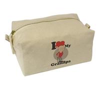 Azeeda 'I Love My Grandpa' Canvas Wash Bag/Makeup Case (CS00049804)