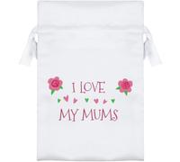 Azeeda 'I Love My Mums' Satin Gift Bag - 15cm (SB00165224)