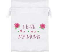 Azeeda 'I Love My Mums' Satin Gift Bag - 18cm (SB00165225)