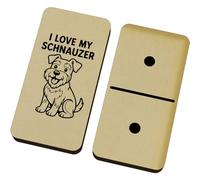 Azeeda 'I Love My Schnauzer' Domino Set & Box (DM00057659)