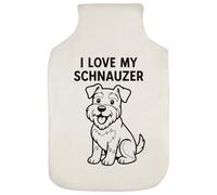 Azeeda 'I Love My Schnauzer' Hot Water Bottle Cover (HW00050151)
