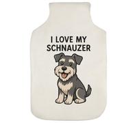 Azeeda 'I Love My Schnauzer' Hot Water Bottle Cover (HW00050152)