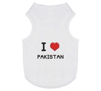 Azeeda 'I Love Pakistan' Pet Dog/Cat T-Shirt, L (PT00094047)