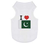 Azeeda 'I Love Pakistan' Pet Dog/Cat T-Shirt, M (PT00093918)