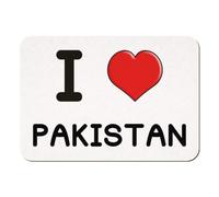 Azeeda 'I Love Pakistan' Rectangular Fridge Magnet - Decorative Refrigerator & Whiteboard Magnet for Home, Kitchen or Office - 70mm x 49mm (FM00047503)